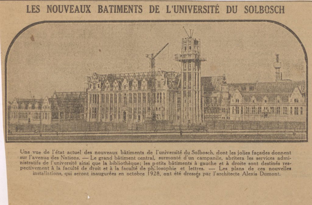 © Archives de l’ULB