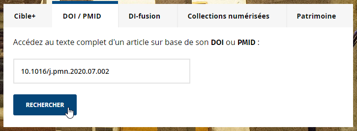 Recherche DOI-PMID sur le site web