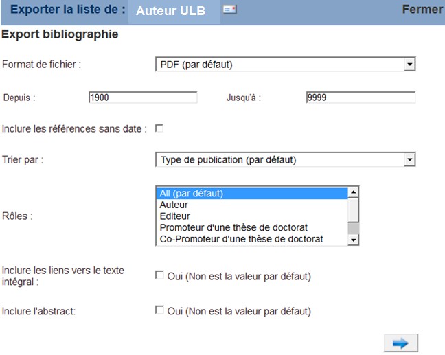 Obtenir une liste de publications à partir de DI-fusion ?