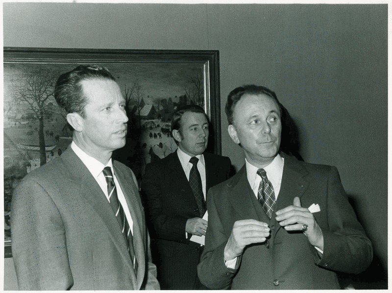 Avec le Roi Baudouin et M. Chabert. 26.02.1974