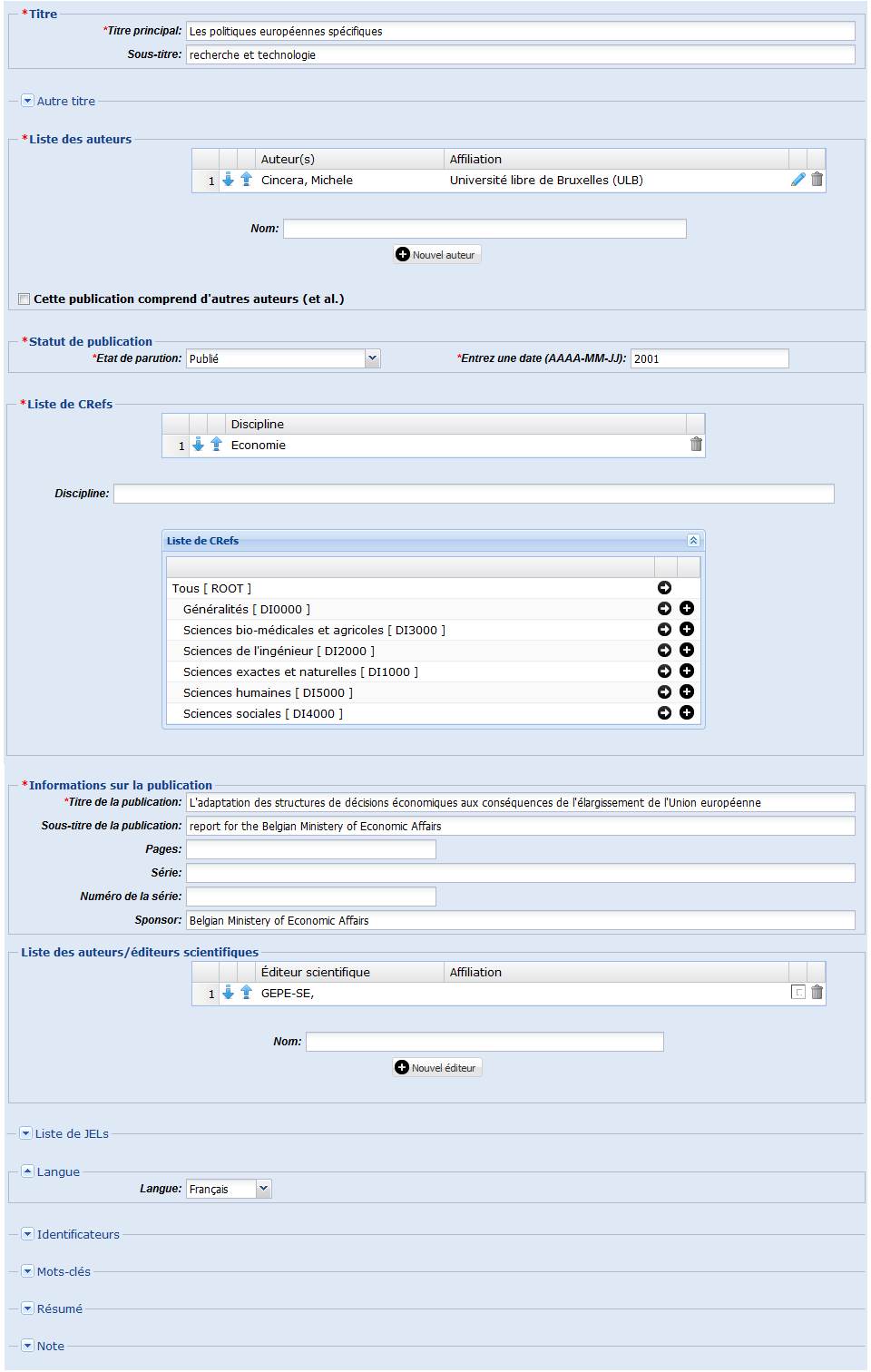 Partie rapport de recherche