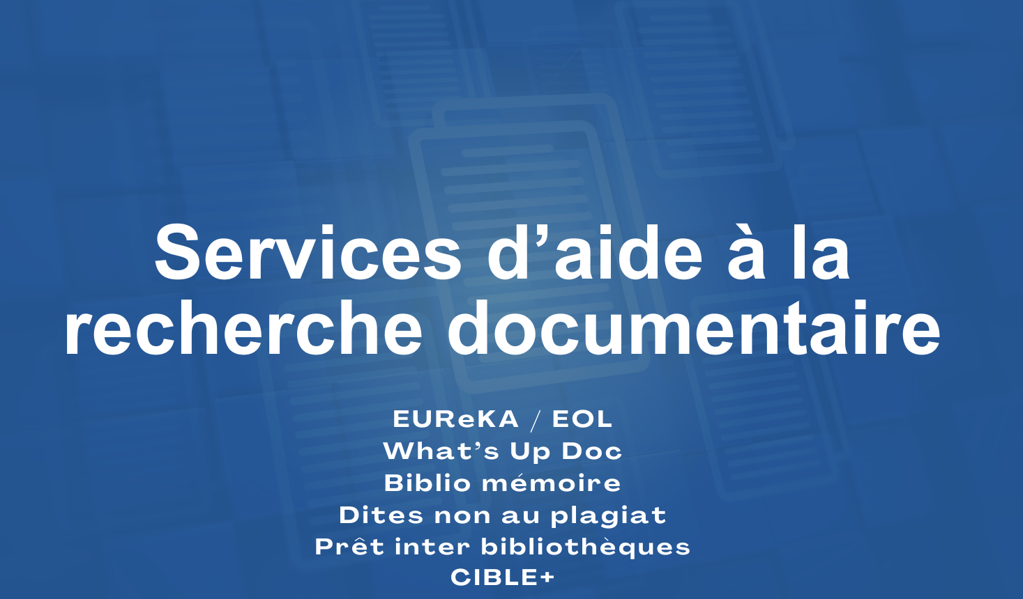 Services d'aide à la recherche documentaire