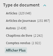 Trouver un périodique électronique - étape 2