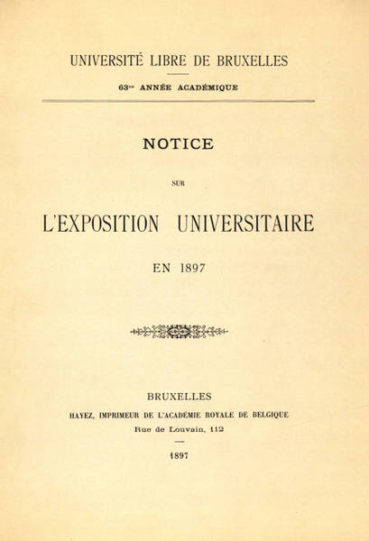 notice sur l'exposition universitaire en 1897