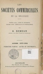 statuts, documents divers, jurisprudence, années 1879-1884